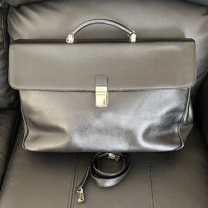 Furla Black Leather Briefcase